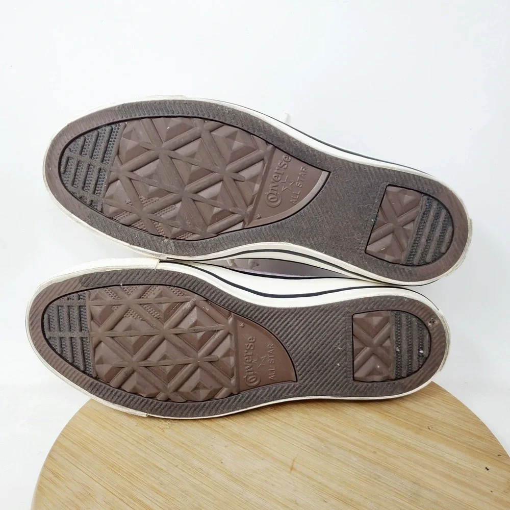 Converse Shoreline Shoes Womens 7 Fuzzy‎ Fleece Slip On Sneakers Cinch Heel
